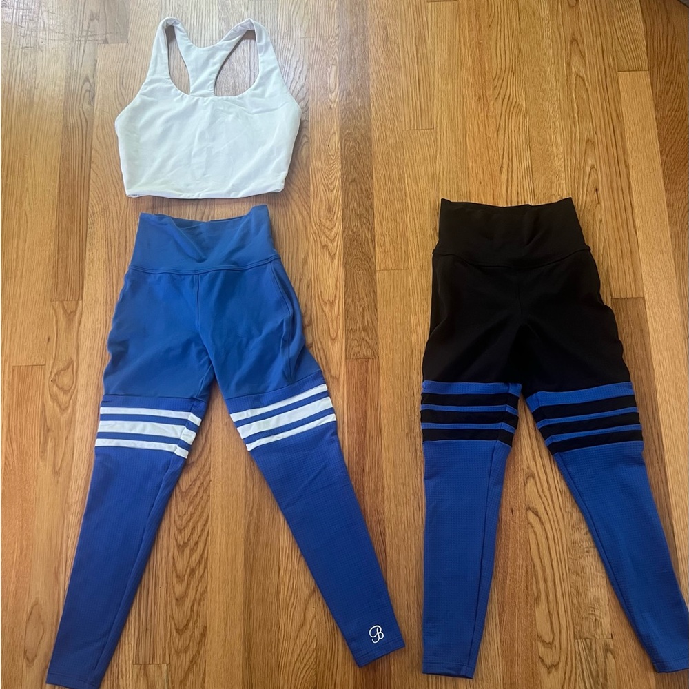 Bombshell Sportswear Set of 2 leggings plus White Sports Bra